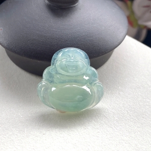 冰种翡翠弥勒佛吊坠