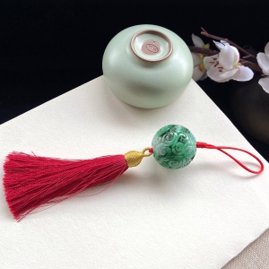 糯种带色翡翠吉祥如意包挂