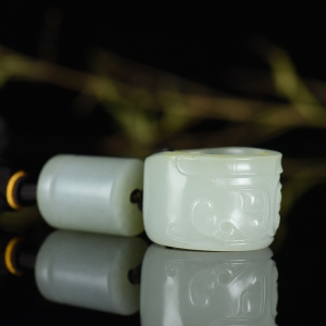 籽料和田白玉守护指环