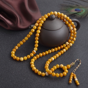 7.5mm老蜜蜡108佛珠