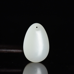 籽料和田白玉无事牌吊坠