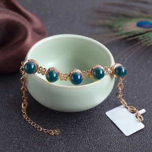 18K天空蓝多米蓝珀手链