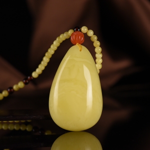 白花蜜蜜蜡水滴吊坠