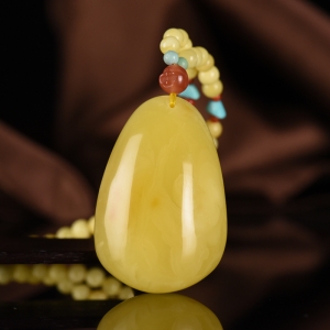 白花蜜蜜蜡水滴吊坠