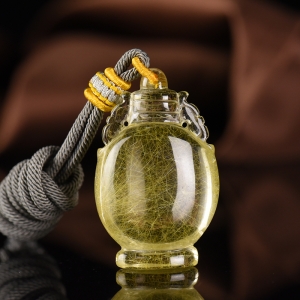 金发晶平平安安吊坠