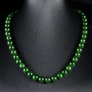 10mm山料和田碧玉项链