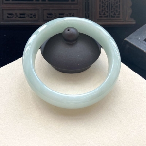 57.5mm糯种翡翠平安镯