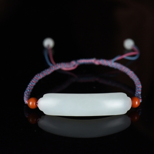 籽料和田白玉手牌手绳