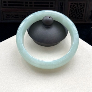 54mm糯种底色翡翠平安镯