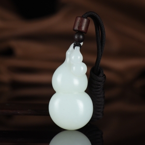 山流水料和田白玉福禄吊坠