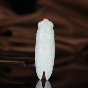 山流水料和田白玉一鸣惊人吊坠