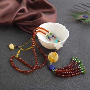 4.5mm血珀毛衣链