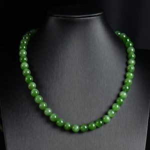 9.5mm山料和田碧玉猫眼项链