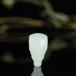 籽料和田白玉三通配件