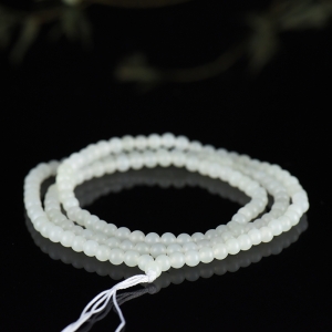 4.5mm籽料和田白玉108佛珠