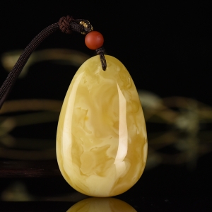 白花蜜蜜蜡水滴吊坠