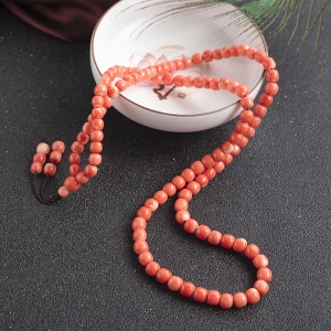 MOMO珊瑚桶珠108佛珠