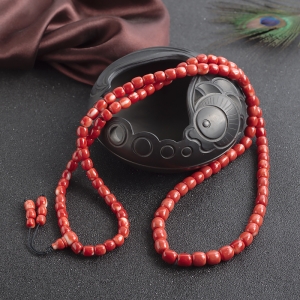 MOMO珊瑚桶珠108佛珠