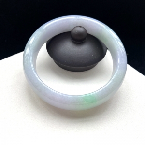 58mm糯种浅绿翡翠平安镯
