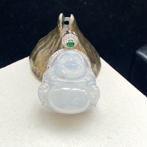 18K冰种弥勒佛吊坠