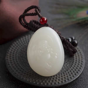 山料和田白玉弥勒佛吊坠