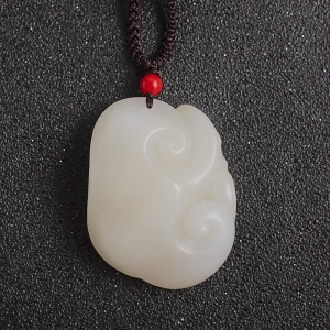 山料和田白玉如意吊坠