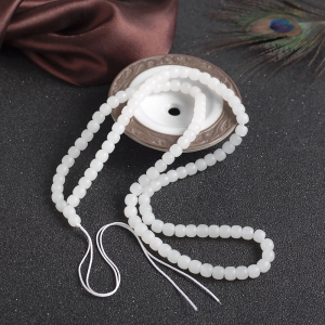 山料和田白玉桶珠108佛珠