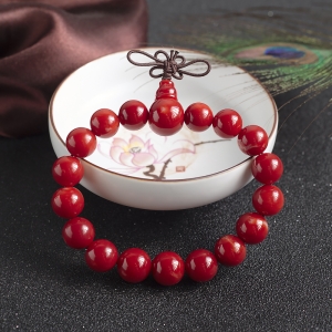 10.5mm阿卡牛血红珊瑚单圈手串