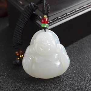 山料和田白玉弥勒佛吊坠