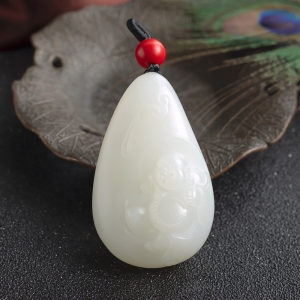 山料和田白玉弥勒佛吊坠
