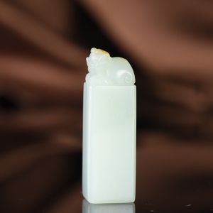 籽料和田白玉貔貅印章