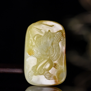 籽料和田玉金玉满堂吊坠