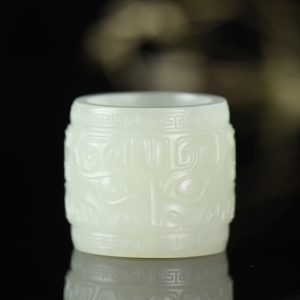 籽料和田白玉守护扳指