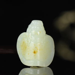 籽料和田白玉龙龟吊坠