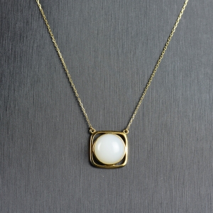 18K籽料和田白玉锁骨链