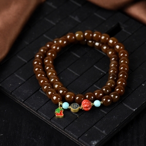 山料和田糖玉老形珠多圈手串