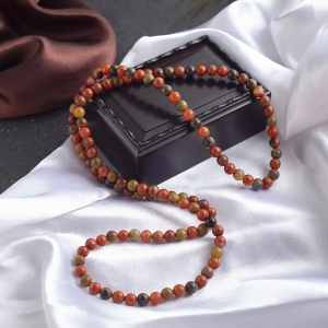 6mm铁皮包浆料南红多圈手串