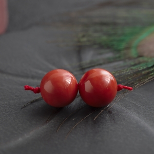 12mmMOMO珊瑚圆珠（两件）