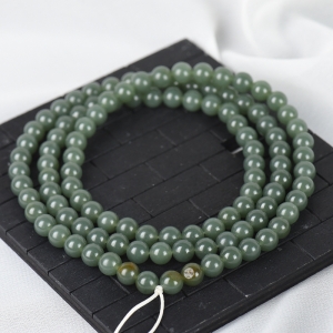 7.5mm籽料和田青玉108佛珠