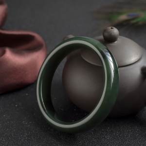 59mm山料和田碧玉平安镯