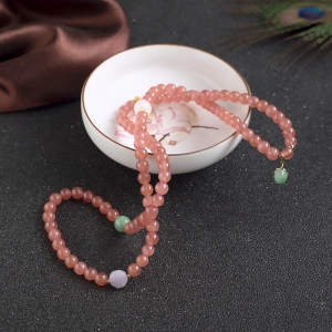 5.5mm红纹石多圈手串