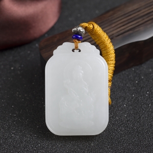 山料和田白玉文殊菩萨吊坠