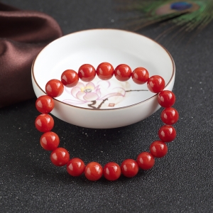 9.5mm阿卡珊瑚单圈手串