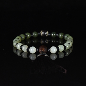 12mm山料和田青玉渐变手持