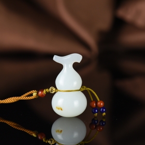 山流水料和田白玉福禄吊坠