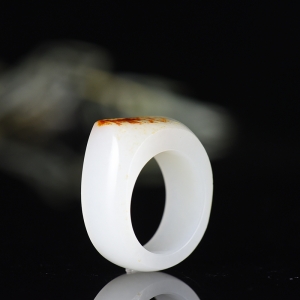 籽料和田白玉指环