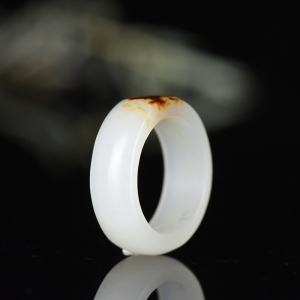 籽料和田白玉指环