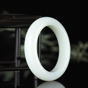 56mm山流水料和田羊脂白玉手镯