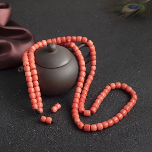 MOMO珊瑚桶珠108佛珠