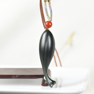 山料和田青玉年年有余吊坠